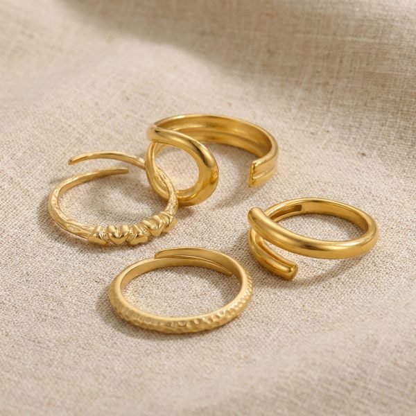 Sculptural Open Ring Collection