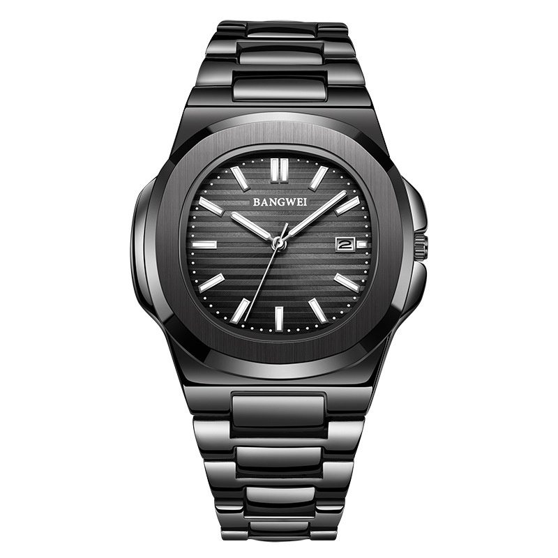 Men’s Fashion Steel-Band Calendar Watch - Image 9