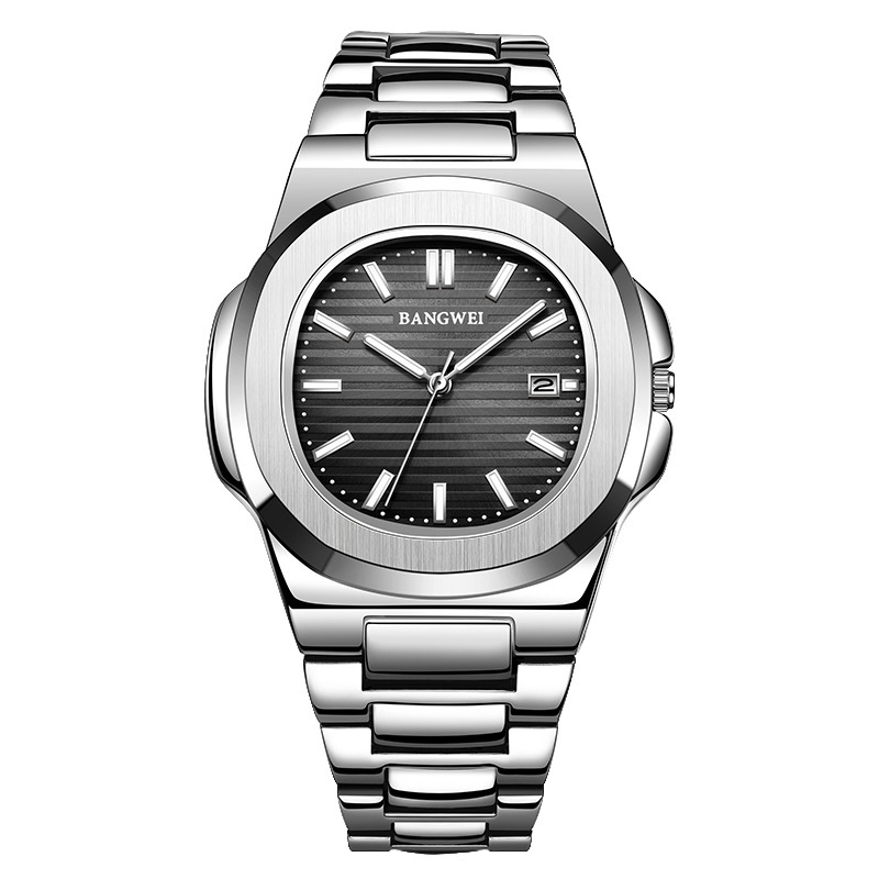 Men’s Fashion Steel-Band Calendar Watch - Image 8