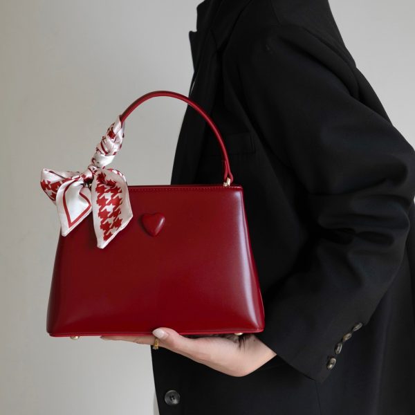 Large-Capacity Red Crossbody Shoulder Tote