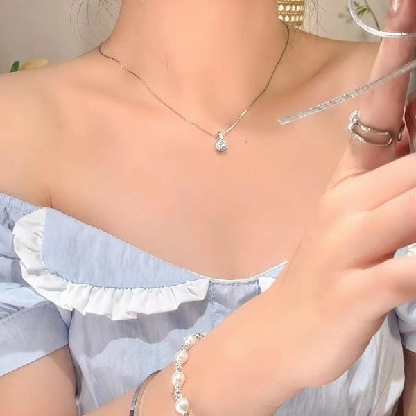 Tiny Cubic Zirconia Cluster Necklace