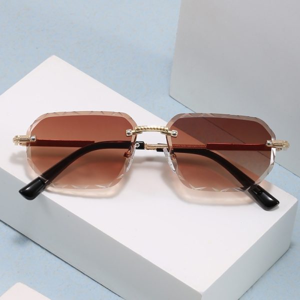 Polygonal Rimless UV400 Sunglasses