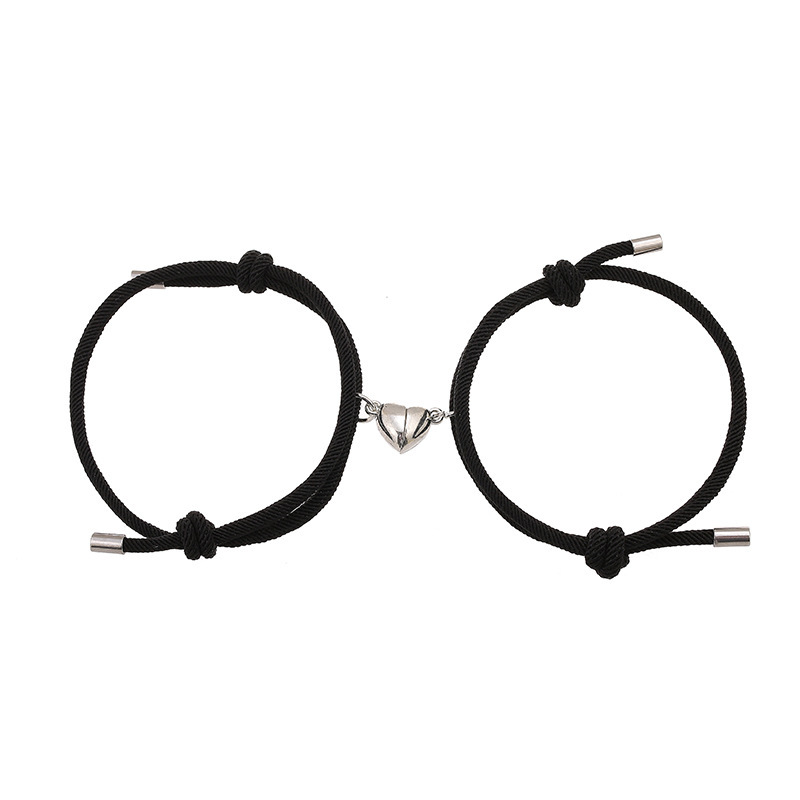 Adjustable Nylon Love Magnetic Bracelet Pair - Image 7
