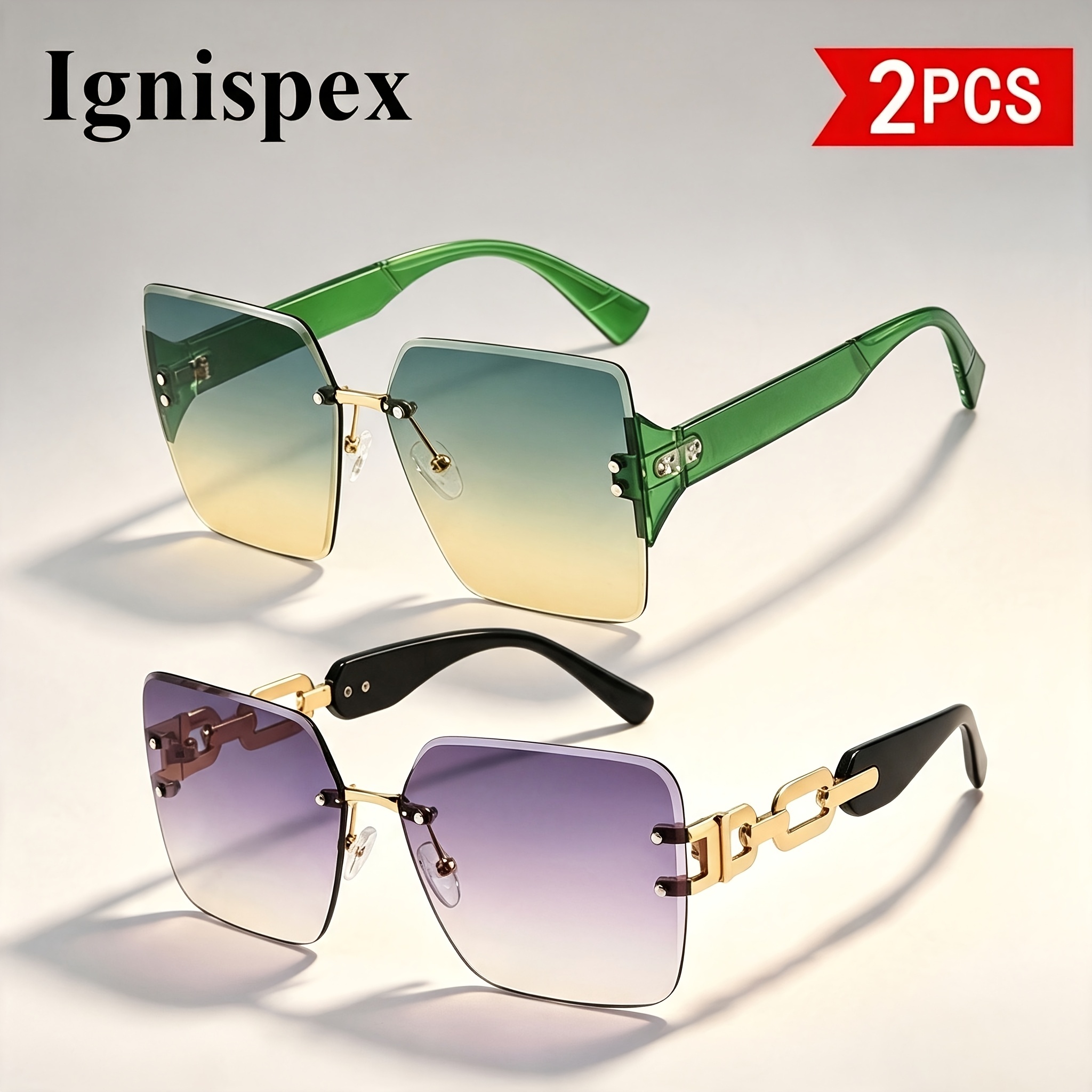 Two-Pack Chain-Link Sunglasses - Image 4