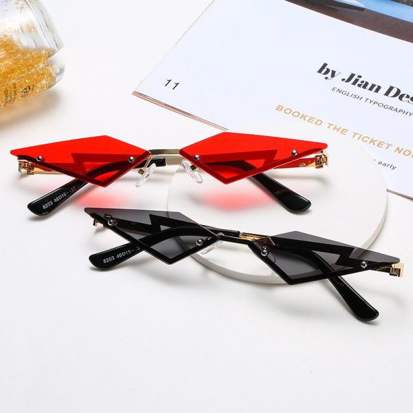 Split-Diamond Rimless Sunglasses