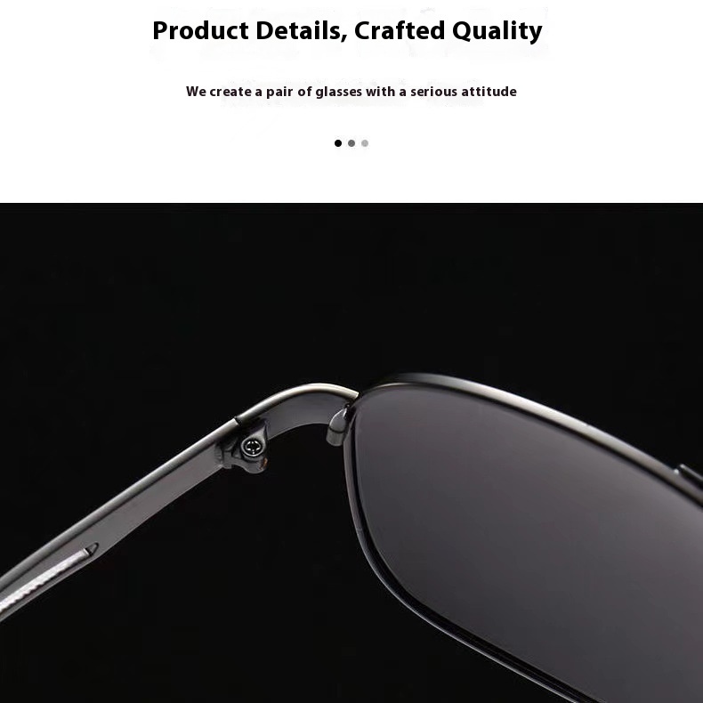 Men’s Polarized Alloy Sunglasses with Color-Changing and Day-and-Night Lens Options - Image 3