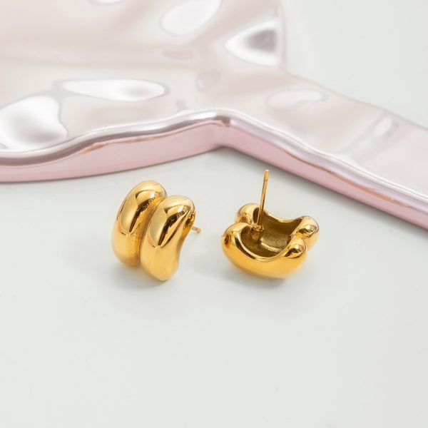 Classic Double-Layer Stainless Steel Hoop Earrings
