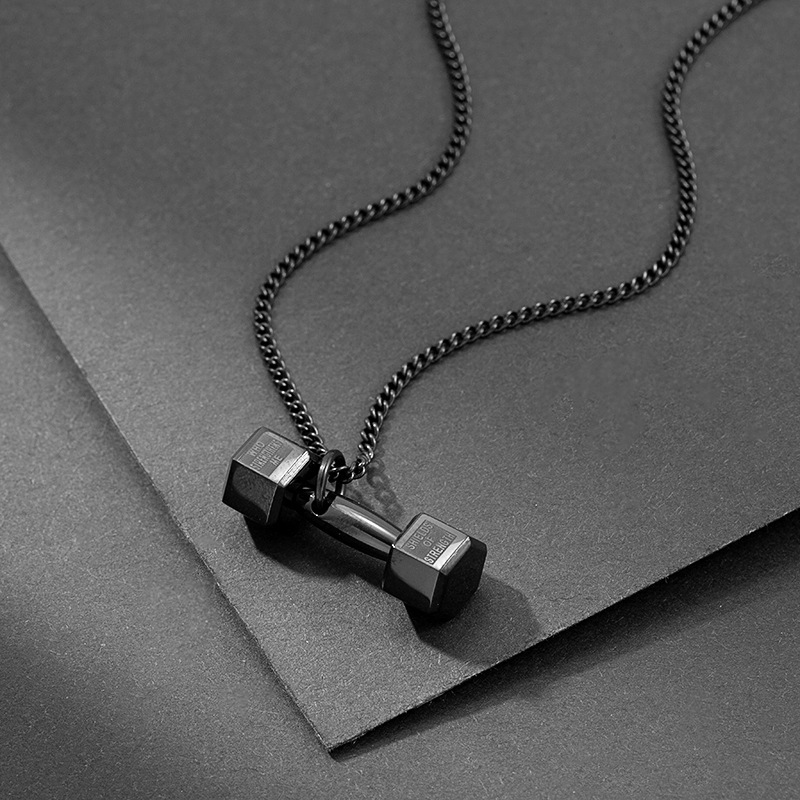 Geometric Dumbbell Pendant Necklace - Image 6