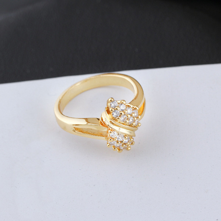 Girls’ Korean-Style Gold-Tone Zircon Ring - Image 2