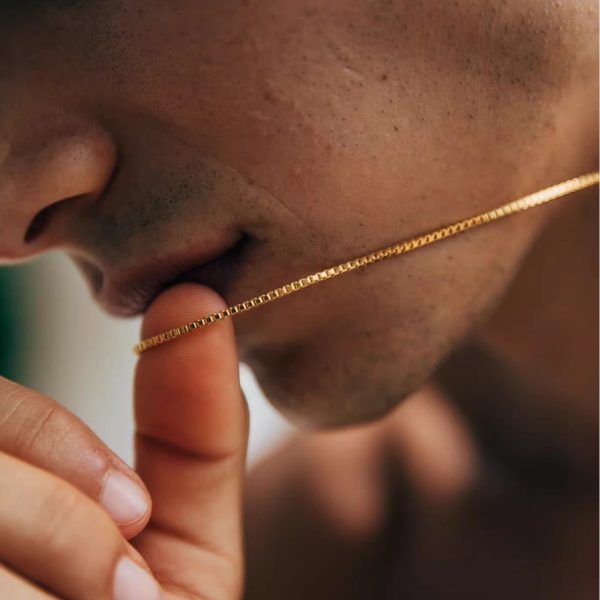 Gold-Plated Copper Box Chain Necklace
