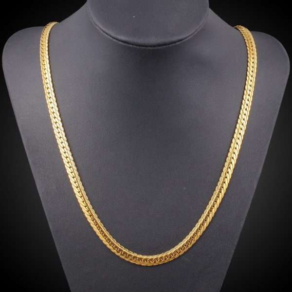 18K Gold-Plated 6 mm Clavicle Chain Necklace