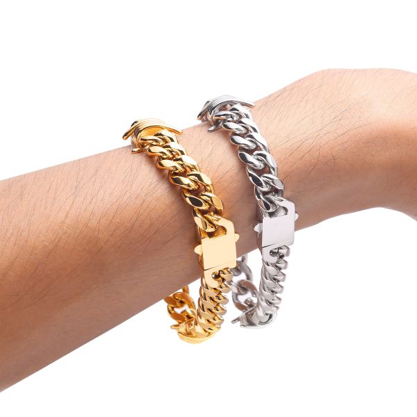 10 mm Stainless Steel Cuban Chain Bracelet