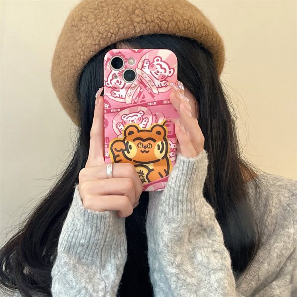 New Year Cartoon Tiger Silicone Phone Case for iPhone