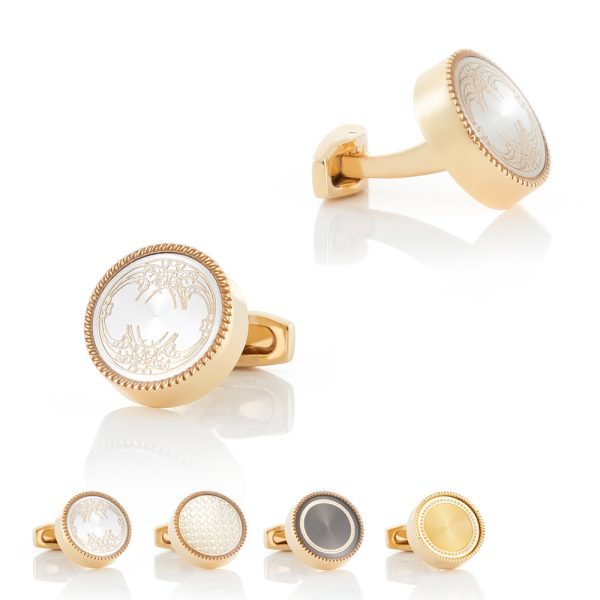 Round Enamel CD-Inspired Cufflinks