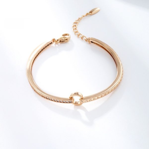 18K Gold-Plated Geometric Stitching Bracelet