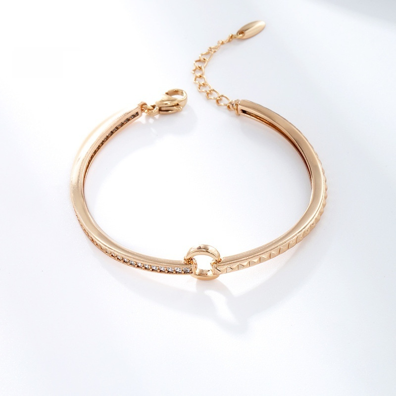 18K Gold-Plated Geometric Stitching Bracelet