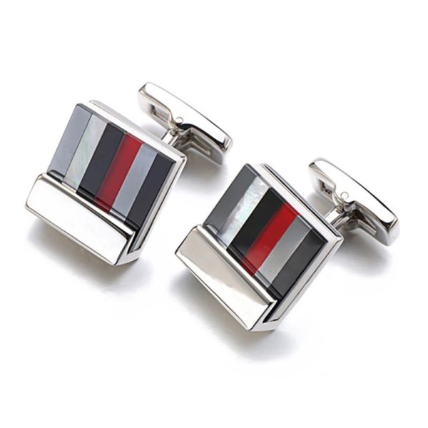 Stained Glass Square Letter Cufflinks