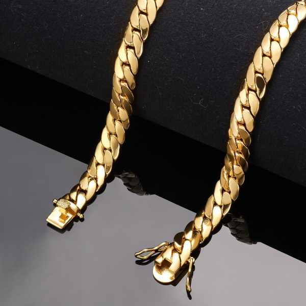 Men’s Gold-Tone Encrypted Saddle Necklace