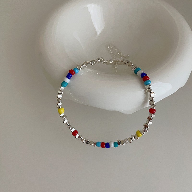 Colorful Artificial Crystal Beaded Bracelet - Image 2