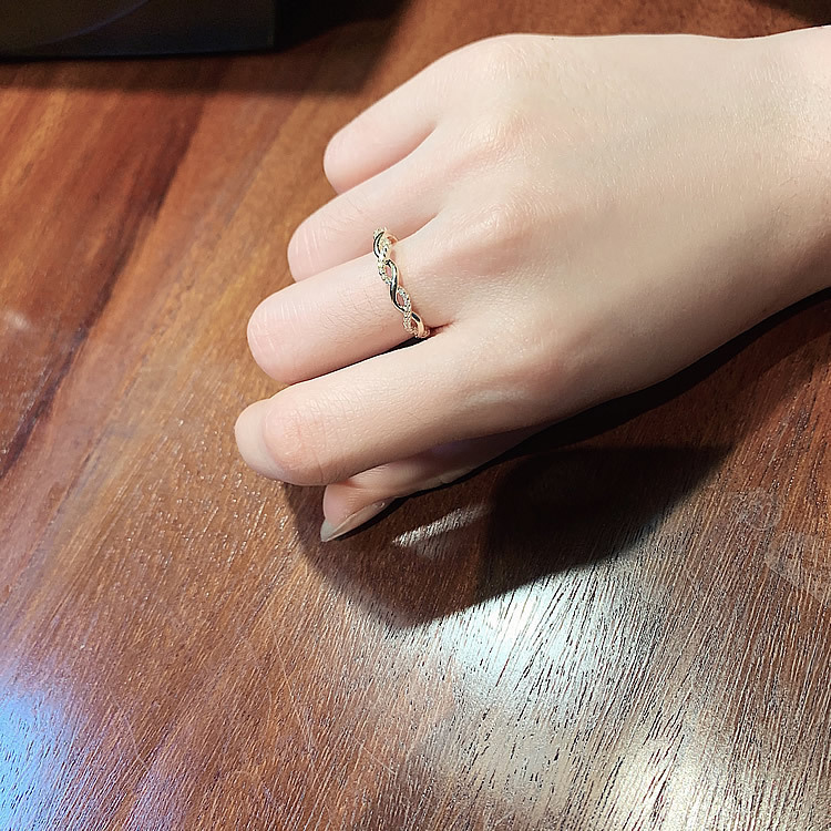 Korean-Style Woven Twist Open Ring - Image 6