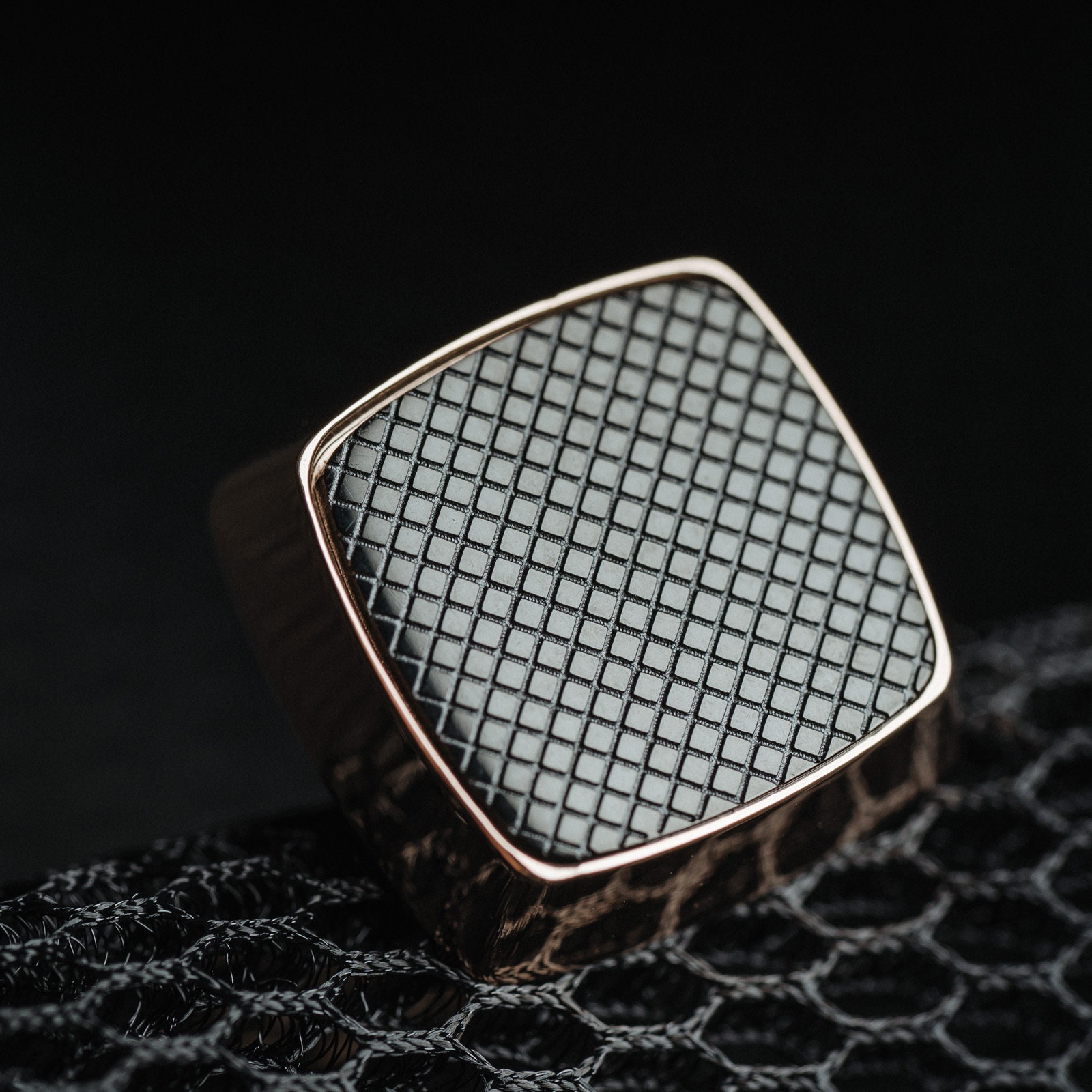 Men’s Rose Gold French Cufflinks - Image 4