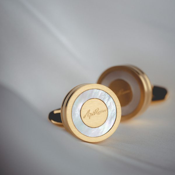 French Gold Shell Cufflinks
