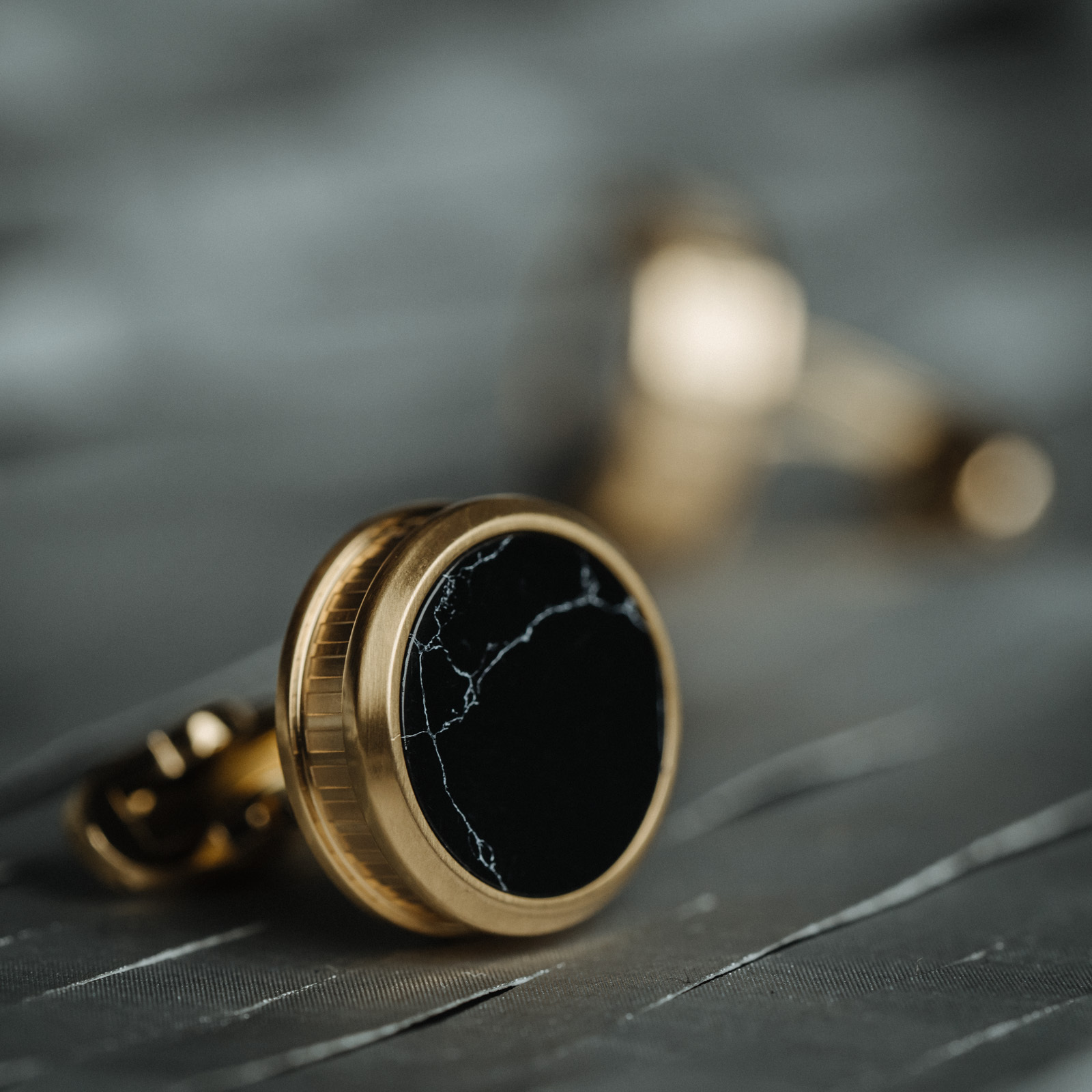 French Black Marble Cufflinks - Image 4