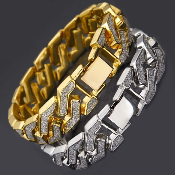 Men’s Rhinestone Cuban Star Bracelet