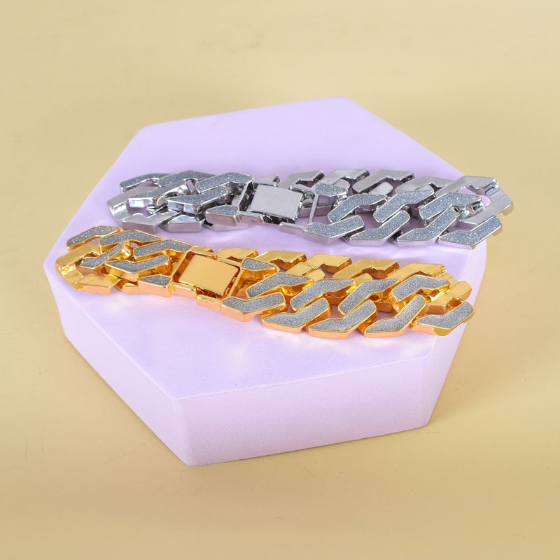Men’s Rhinestone Cuban Star Bracelet - Image 3