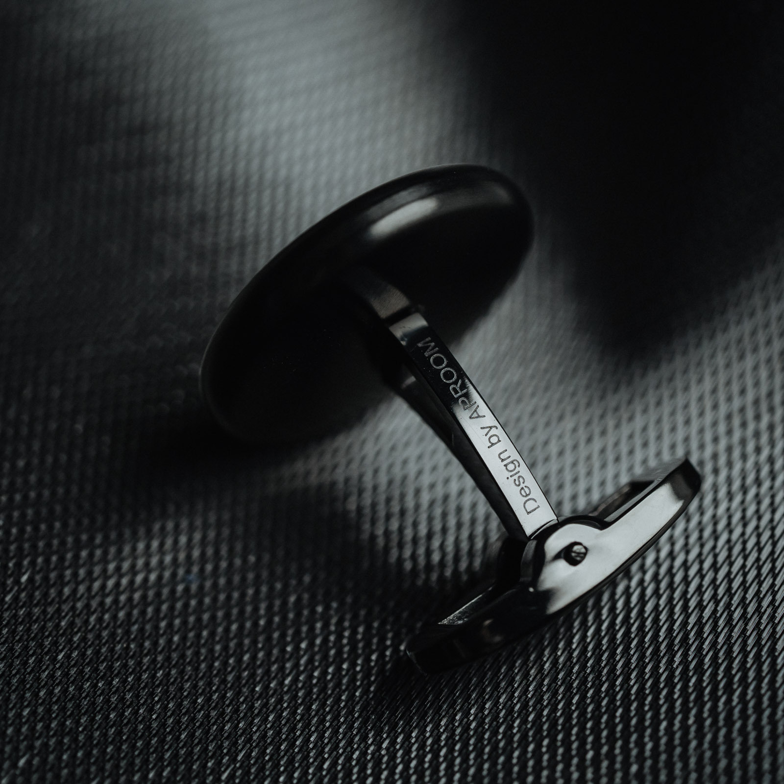 Men’s Black Steel Cufflinks - Image 3