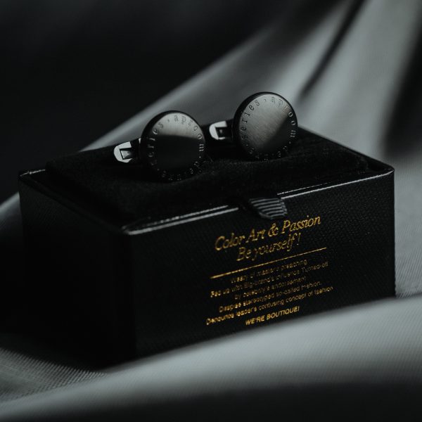 Men’s Black Steel Cufflinks