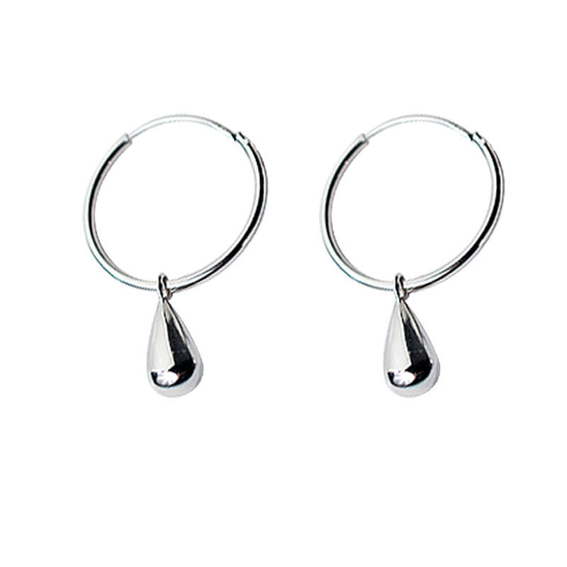 S925 Sterling Silver Water Drop Earrings - Image 2