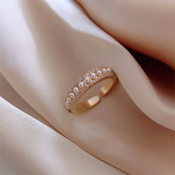 Adjustable Gold Geometric Statement Ring for Women