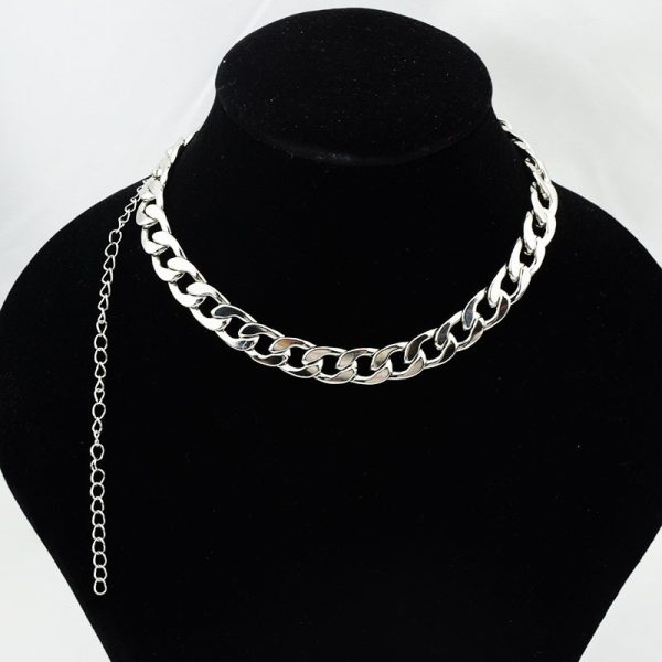 Geometric Hip-Hop Chain Necklace