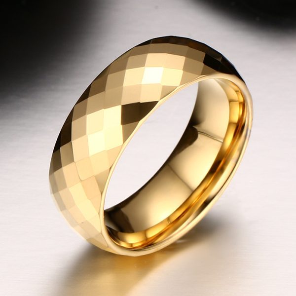 Men’s Gold-Tone Tungsten Ring