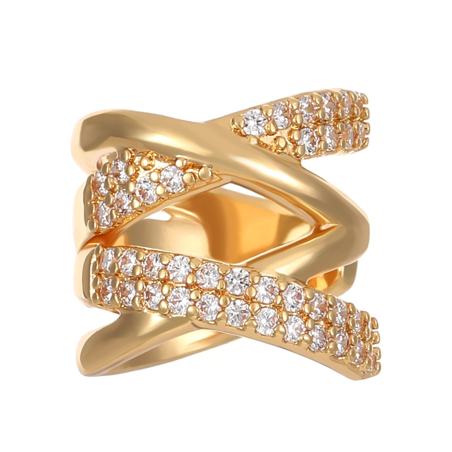 Double-Layer X-Cross Ear Cuff - Image 3