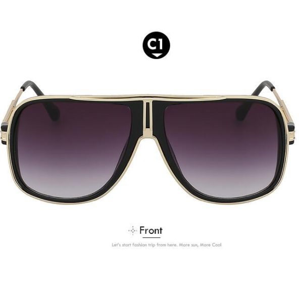 Gold Square Designer Sunglasses