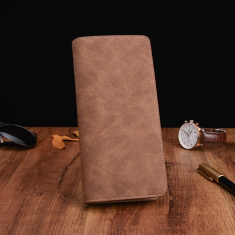 Genuine Leather Long Wallet Coin Bag - Image 4