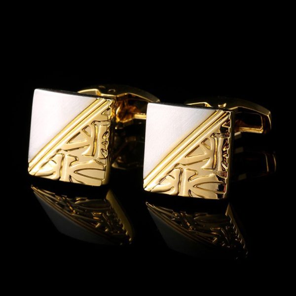 Two-Tone Square Copper Cufflinks