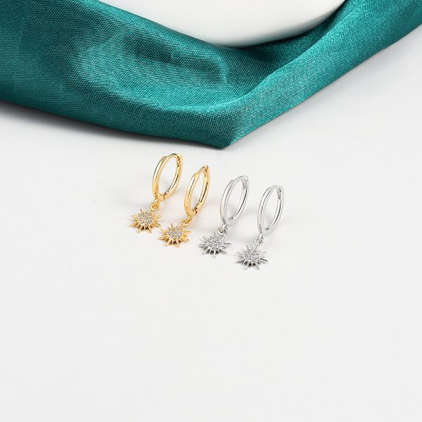 INS Sunflower Diamond Stud Earrings