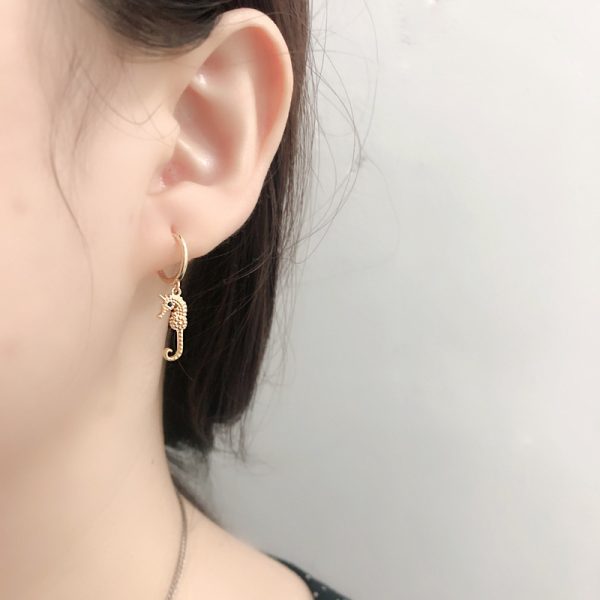 S925 Sterling Silver Seahorse Earrings