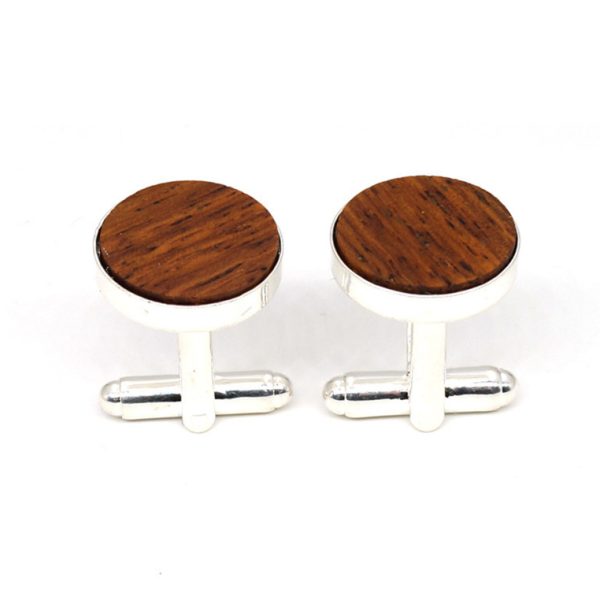 Wooden Square Brass Cufflinks