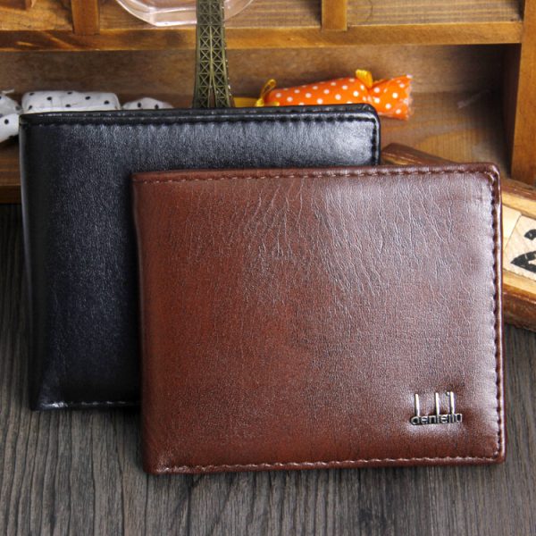 High-Grade Faux Leather Men’s Short Wallet