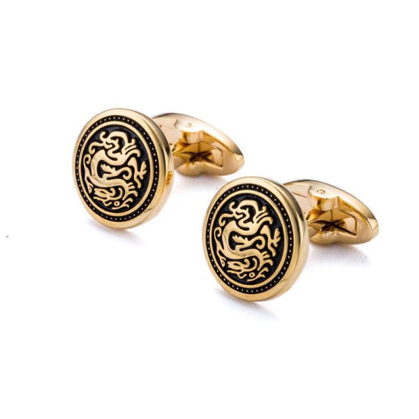 Quality French-Style Titanium Crystal Cufflinks