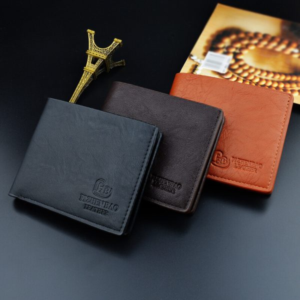 Slim PU Leather Short Wallet