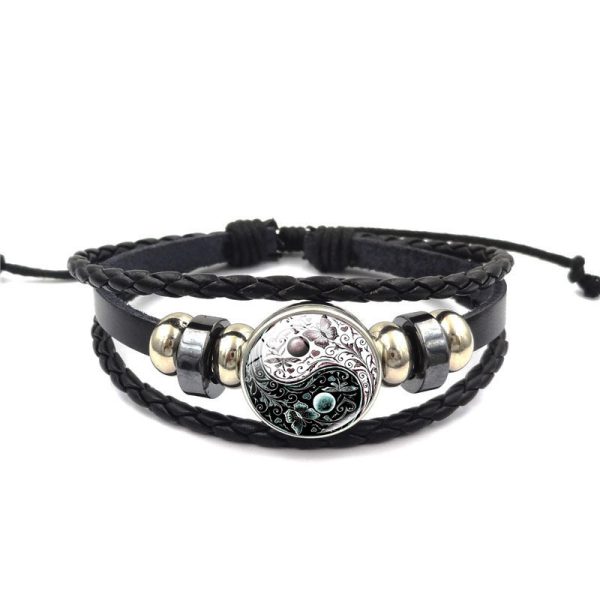 TaiYin Yang Multilayer Leather Bracelet