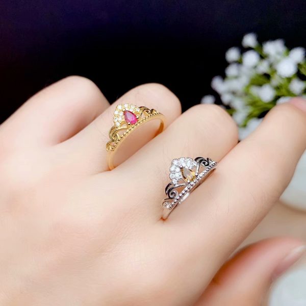 925 Silver Adjustable Water Drop Ring