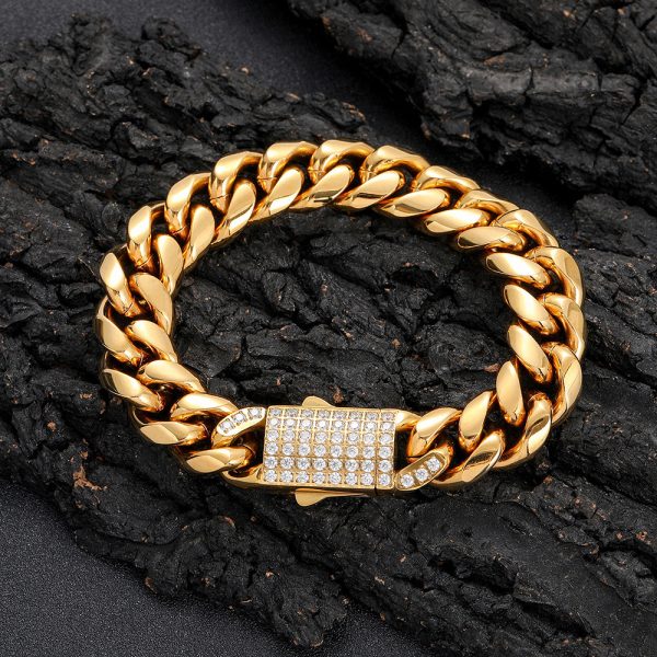 Men’s Stainless Steel Cuban Chain Bracelet