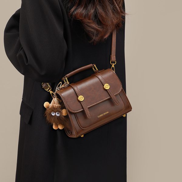 Cambridge-Style Leather Crossbody Bag