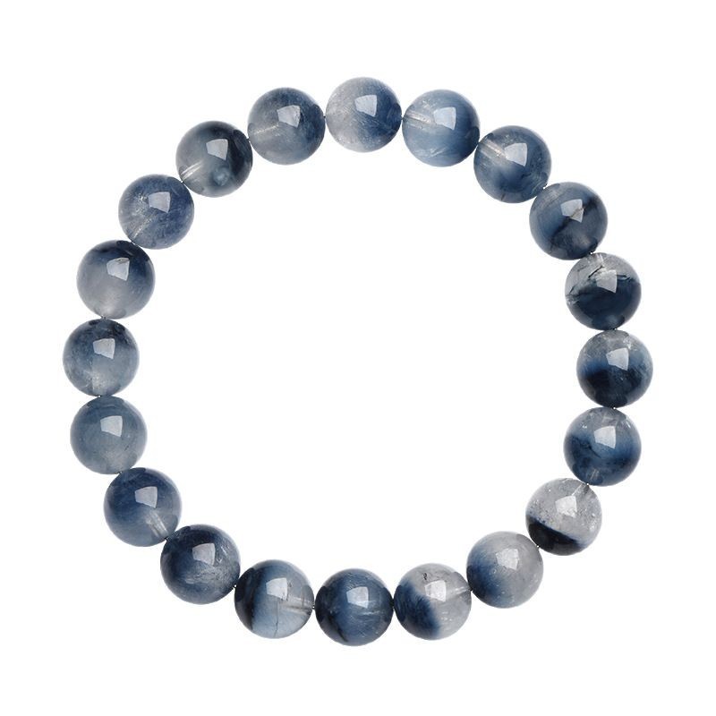 Blue Rabbit Hair Crystal Beaded Bracelet - Image 5